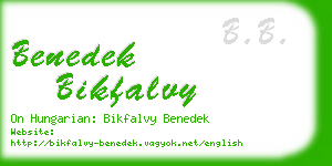 benedek bikfalvy business card